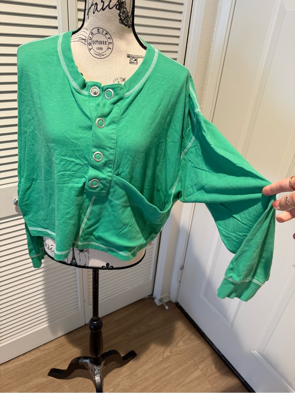 FP Movement long sleeve green top